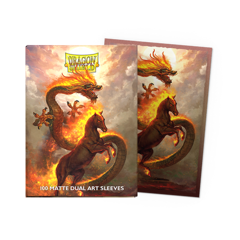 horse card sleeves Dragon Shield Sleeves Art Matte Dual Fire Horse 2026