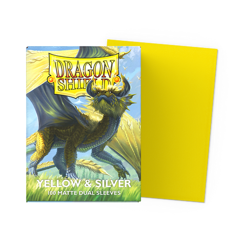 Dragon Shield 50枚入 イエロー スリーブ 未開封 メルカリ便 Yellow & Silver - Matte Dual Sleeves – Dragon Shield