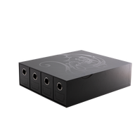 Fortress - 4-Card Drawers Horizontal - Black