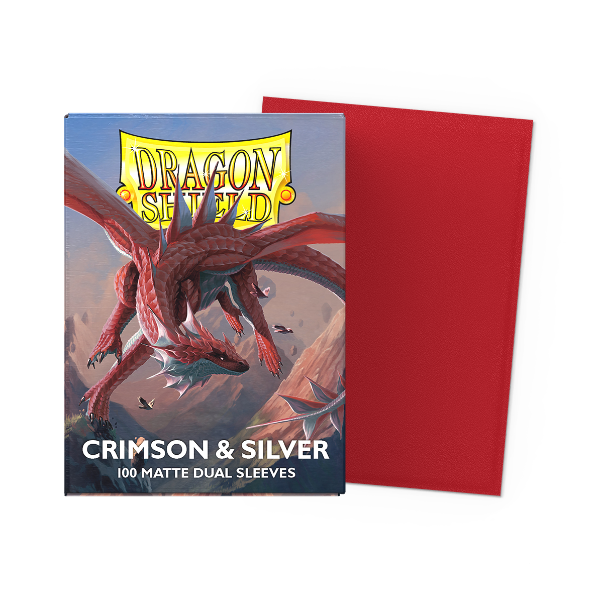Crimson & Silver - Matte Dual Sleeves – Dragon Shield
