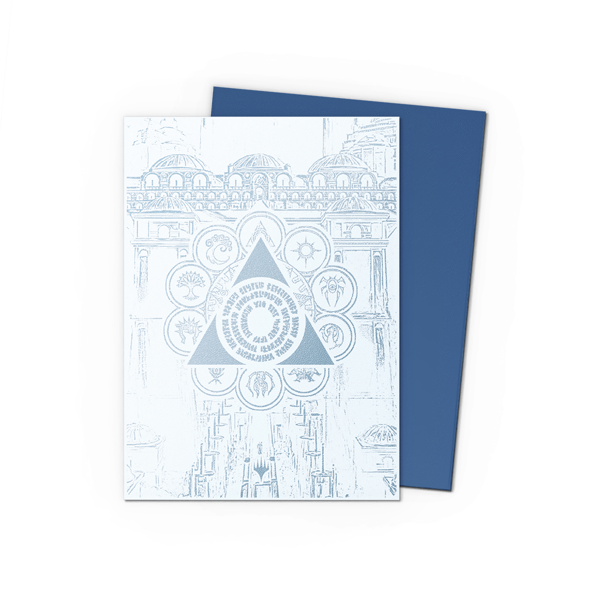 azorius card sleeves Sleeves: White Blue Mana - Realm Guard MTG - 100 ct | MTG Sleeves & Toploaders | Gaming Accessories side loading Deck Box with full flap cover Magic the Gathering: Guilds of