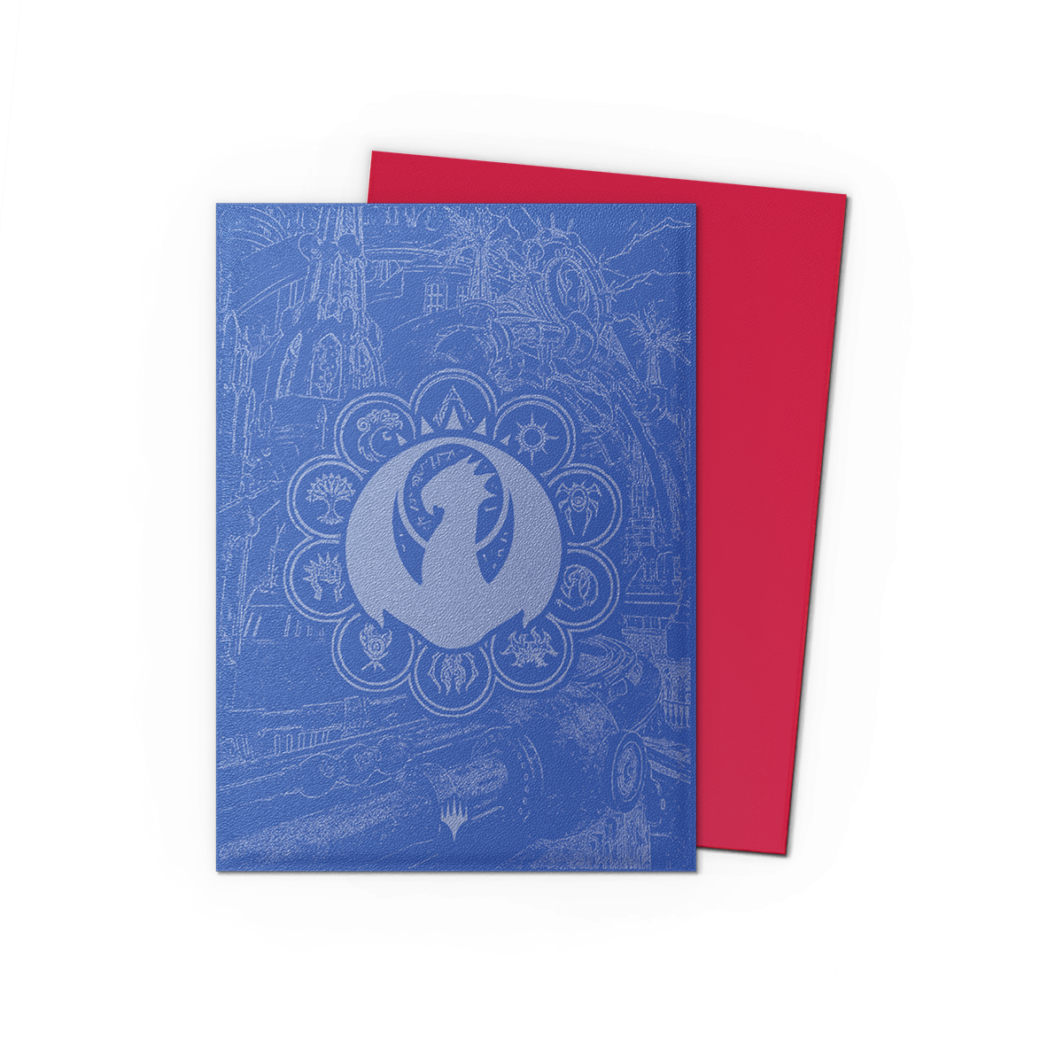 izzet card sleeves Sleeves: Blue Red Mana - Realm Guard MTG Textured - 100 ct | MTG Sleeves & Toploaders | Gaming Accessories Best Combo For Excellent Shuffling Acid Dragon Shield: MTG Guildpact Series