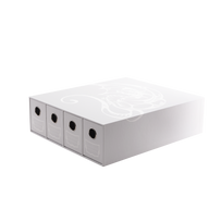 Fortress - 4-Card Drawers Horizontal - White