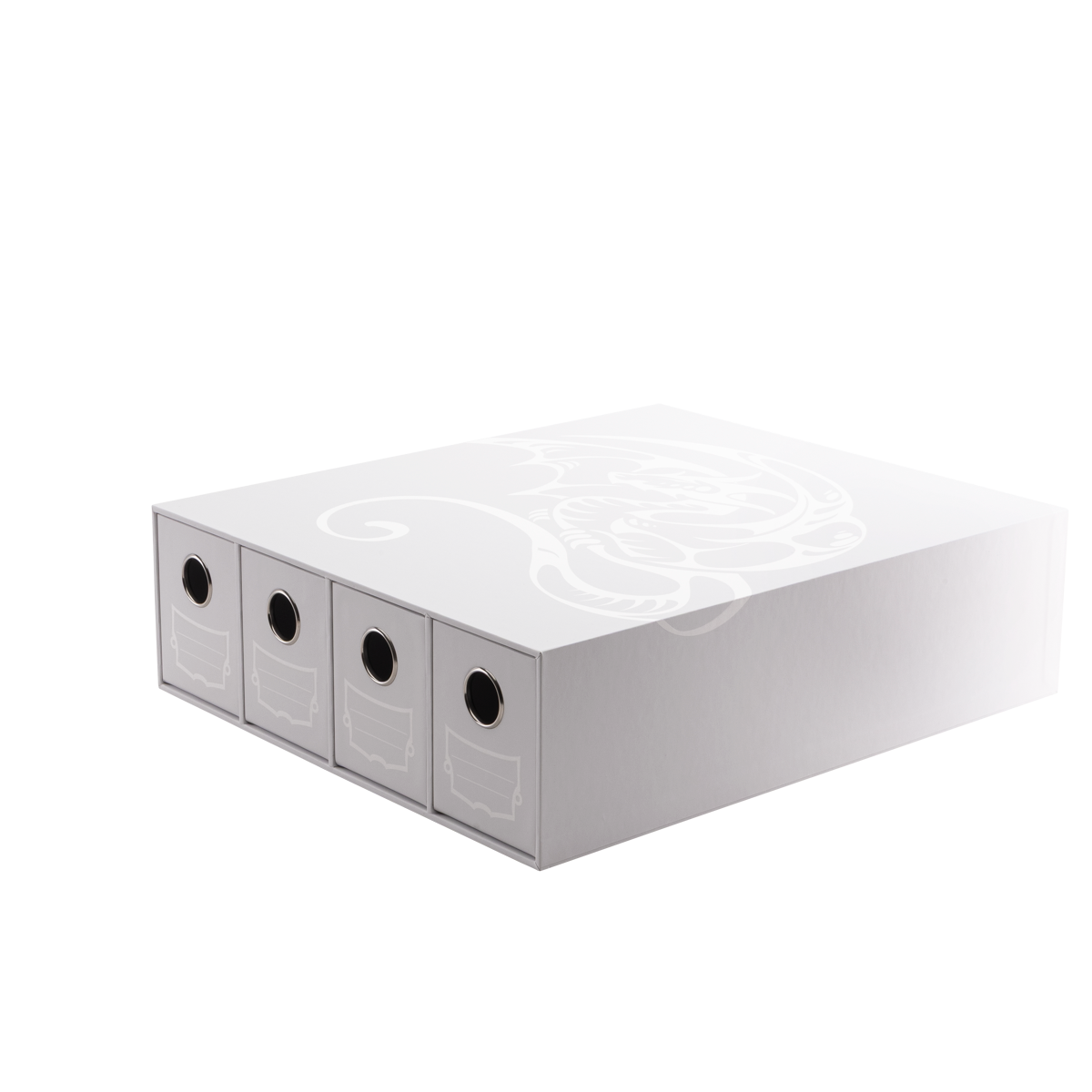 Fortress - 4-Card Drawers Horizontal - White – Dragon Shield