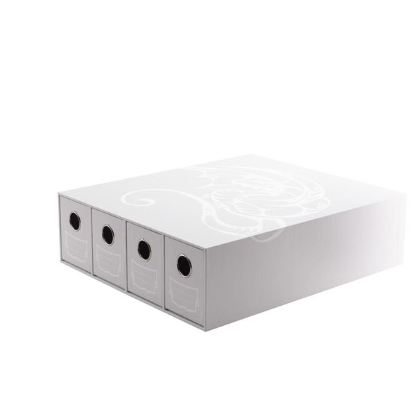 Fortress - 4-Card Drawers Horizontal - White – Dragon Shield