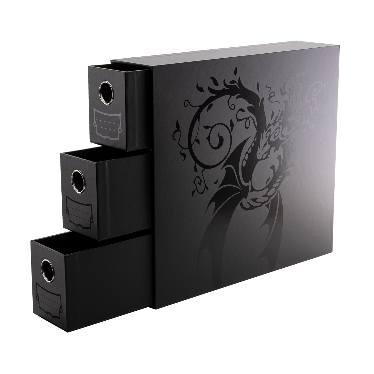 Fortress - 3-Card Drawers Vertical - Black – Dragon Shield