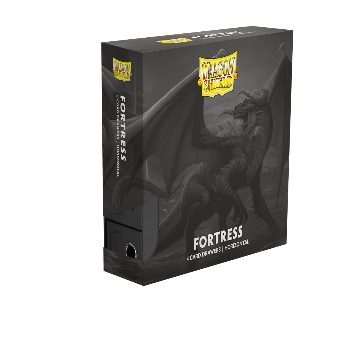 Fortress - 4-Card Drawers Horizontal - Black Dragon Shield Fortress - 4-Card Drawers Horizontal - Black Dragon Shield