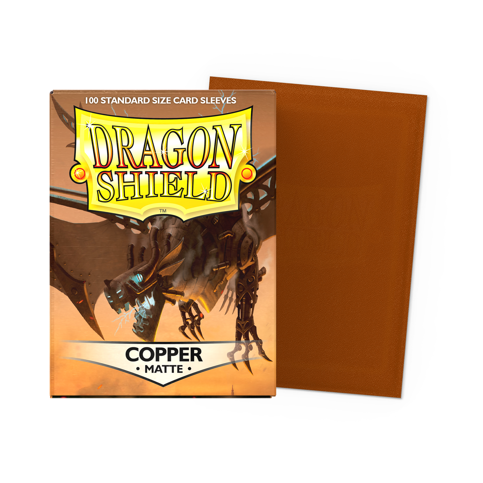 brown card sleeves RFID Blocking Sunsets Credit glare experience. Dragon Shield - Copper -