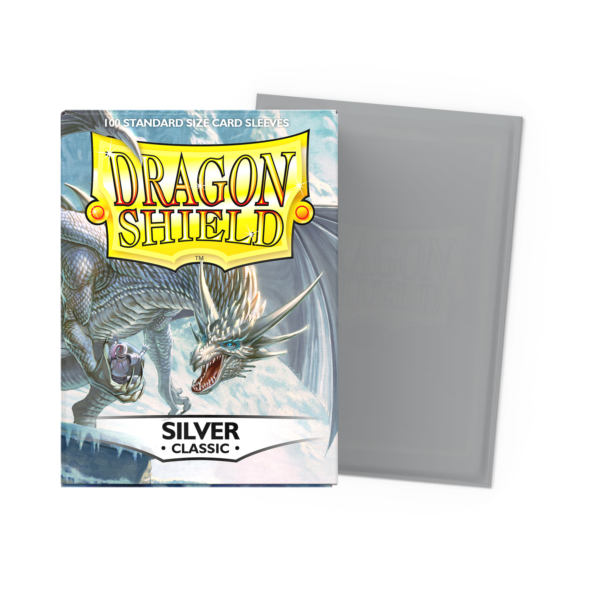 silver card sleeves Super Series KMC USA Clear front Silver - Classic Sleeves