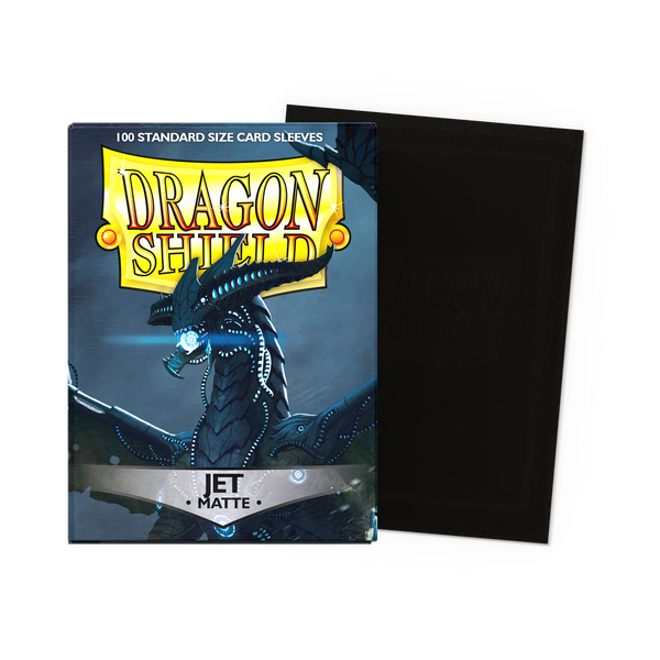 Protège-cartes Dragon Shield Matte Jet – 100 Pochettes Standard 63x89 Mm, Noir Mat, Sans PVC, Durables Pour Jeux De Cartes